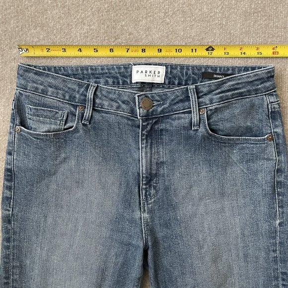 Parker Smith Jeans Womens 30 Skinny Ankle Crop Stretch Raw Hem Denim Pants - Picture 7 of 12